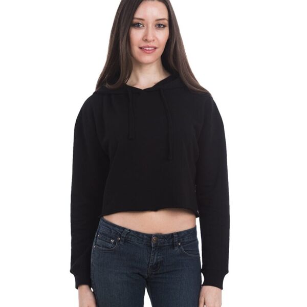 Women's Cropped Fleece Hooded Sweatshirt Thumbnail