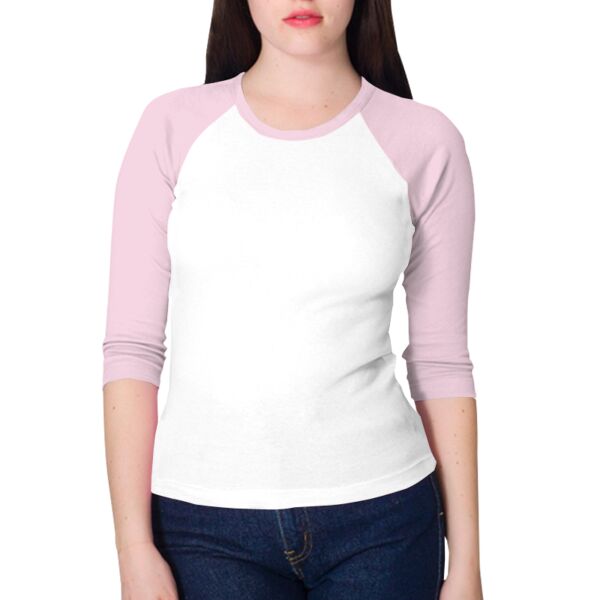 4353 Baby Rib 3/4 Sleeve Raglan Thumbnail